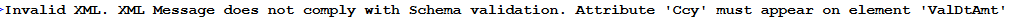 Missing currency error message